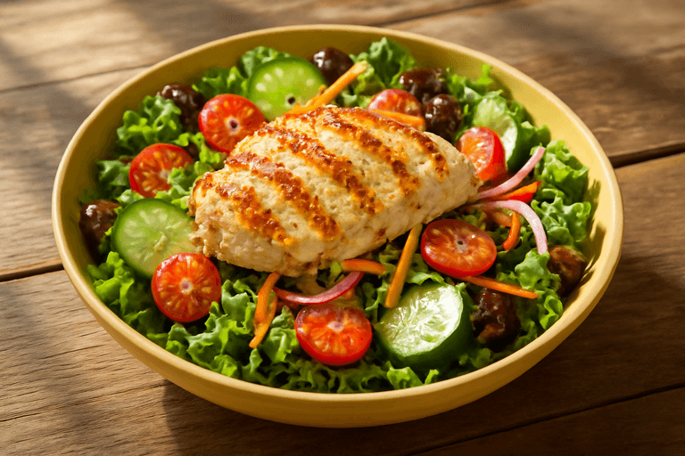 Salată clasică de pui cu legume proaspete