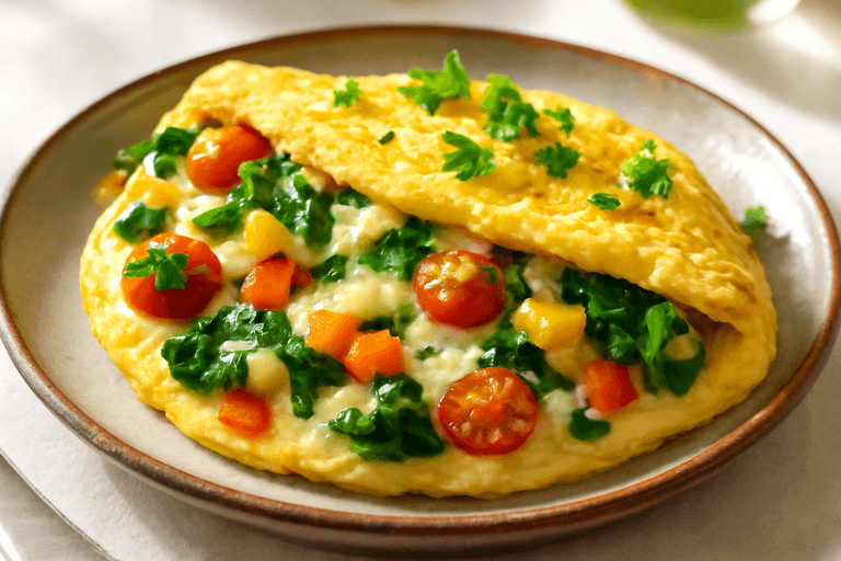 Proteinrik grönsaksomelett