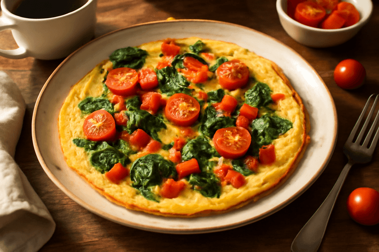 Proteinrik klassisk omelett med grönsaker