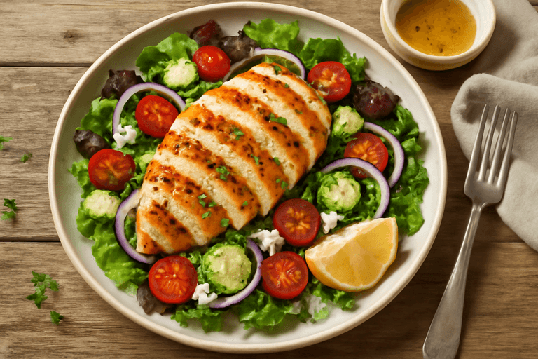 Izgara Tavuklu Akdeniz Salatası