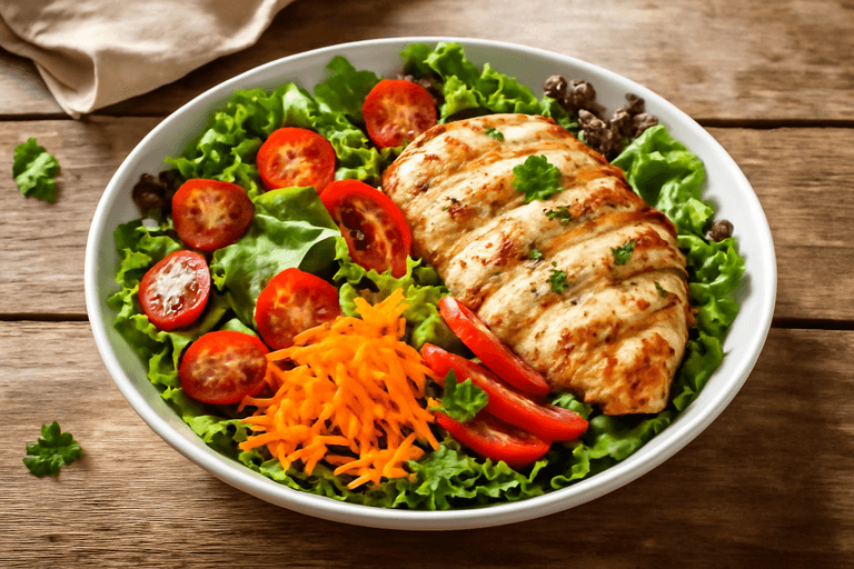 Salată clasică de pui cu legume proaspete