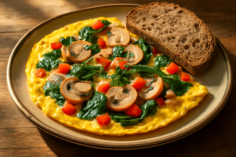 Omletă clasică proteică cu legume