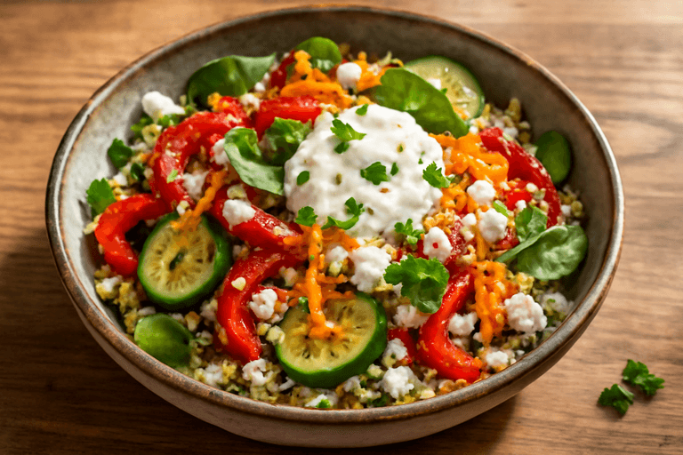 Kleurrijke Quinoa Groentesalade