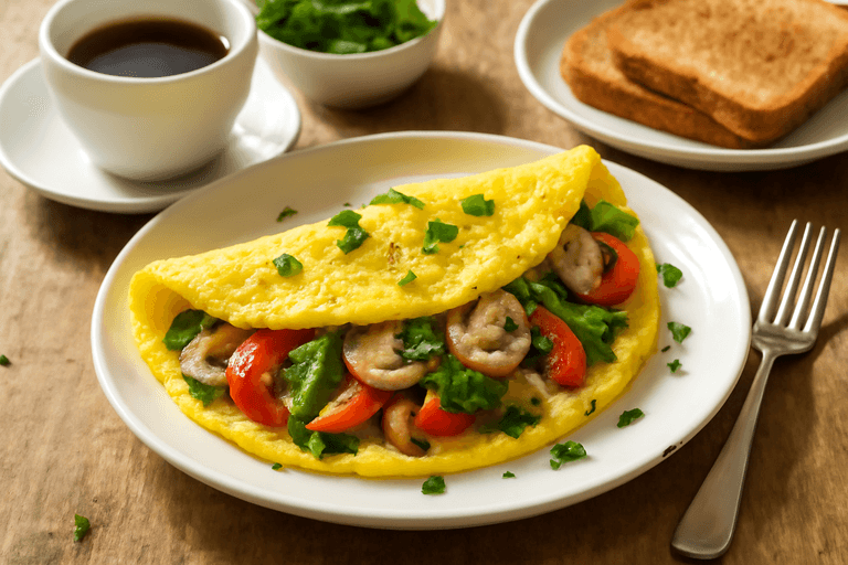 Omelette énergisante aux légumes classiques