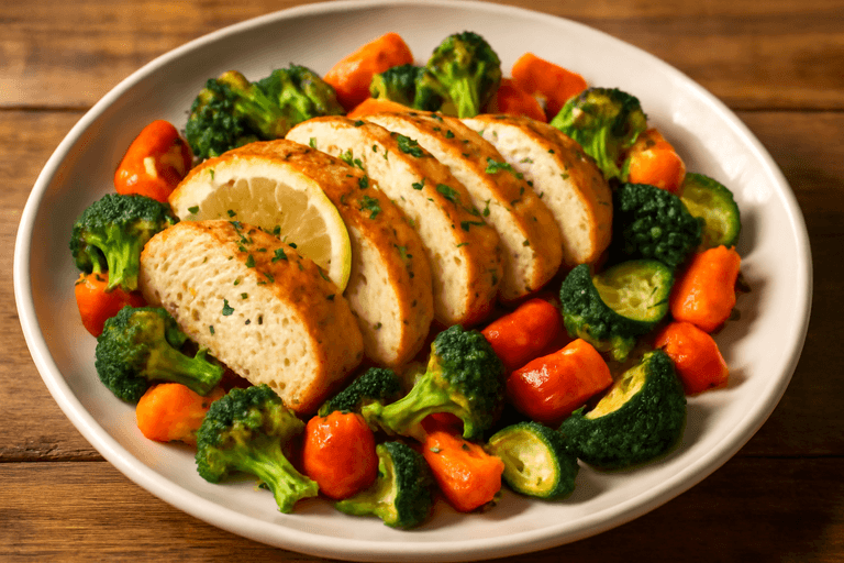 Lemon Herb Chicken with Roasted Veggies