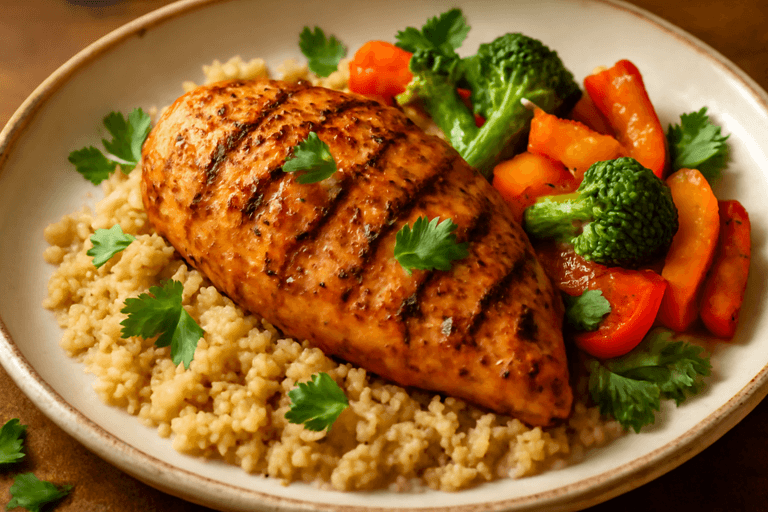 Gegrilde Kipfilet met Geroosterde Groenten en Quinoa