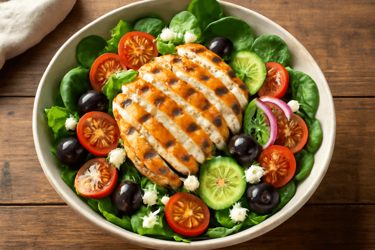 Ensalada de Pollo Mediterránea Balanceada