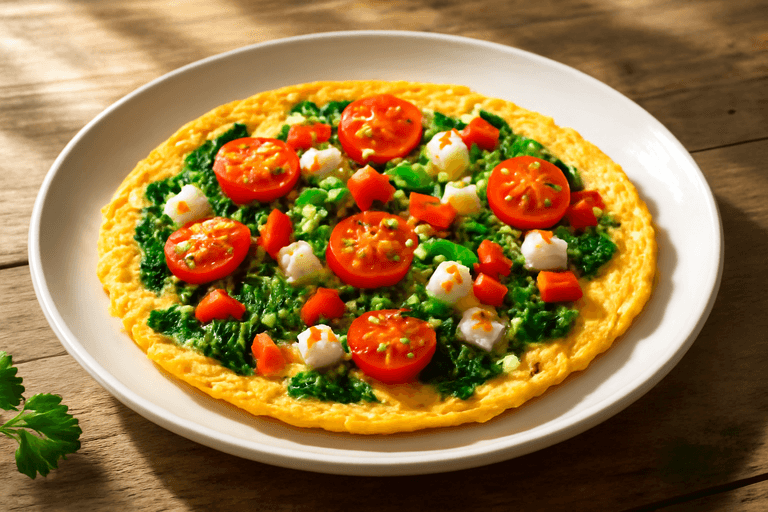 Proteinreiches Gemüse-Omelette