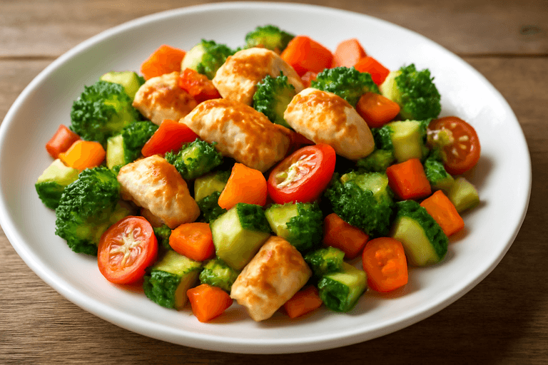 Bunte Hähnchen-Gemüse-Pfanne