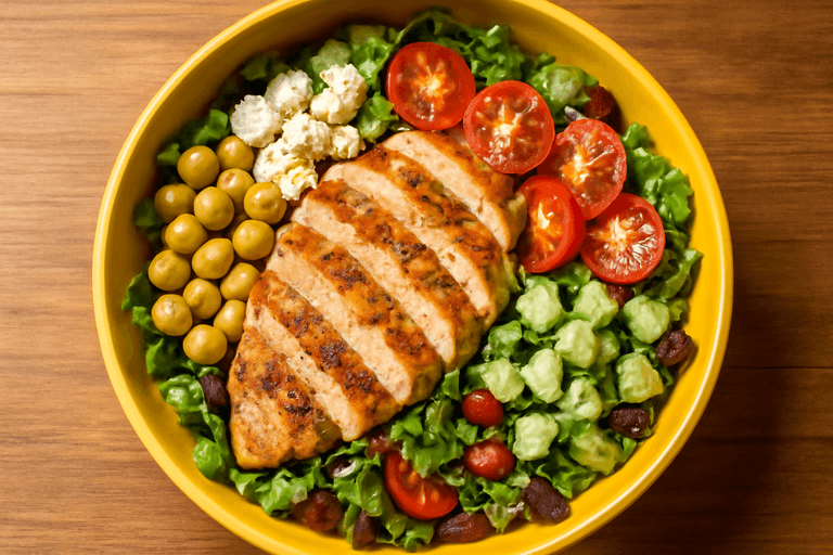 Enerji Artırıcı Tavuklu Akdeniz Salatası