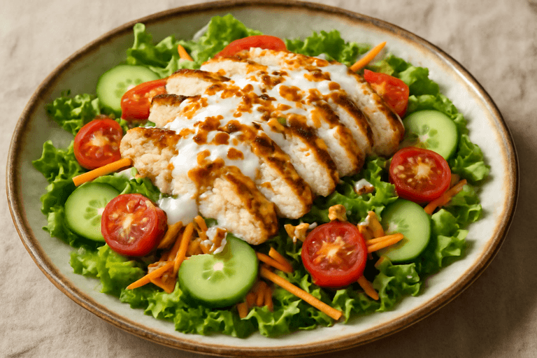 Salade de Poulet Grillé aux Légumes Croquants