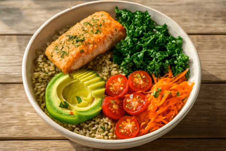 Nordisk Lax & Quinoabowl med Grönkål