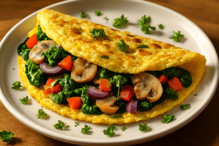 Omelette energético de vegetales clásicos