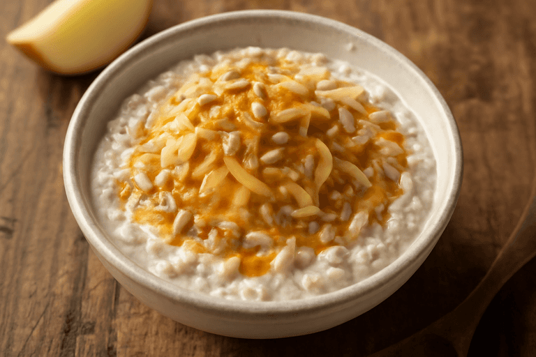 Proteinski zajtrk z ovsenimi kosmiči in jogurtom