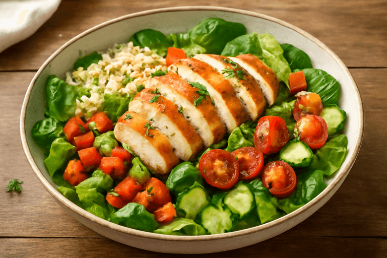 Kycklingsallad med Quinoa och Citrusdressing