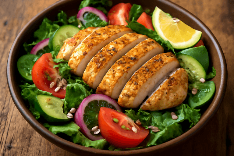 Klasyczna Sałatka z Kurczakiem i Warzywami