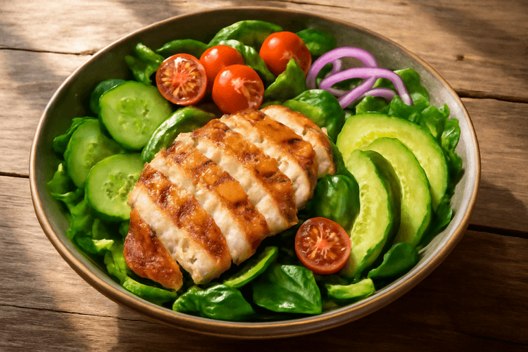 Ensalada Clásica de Pollo y Aguacate para una Vida Saludable