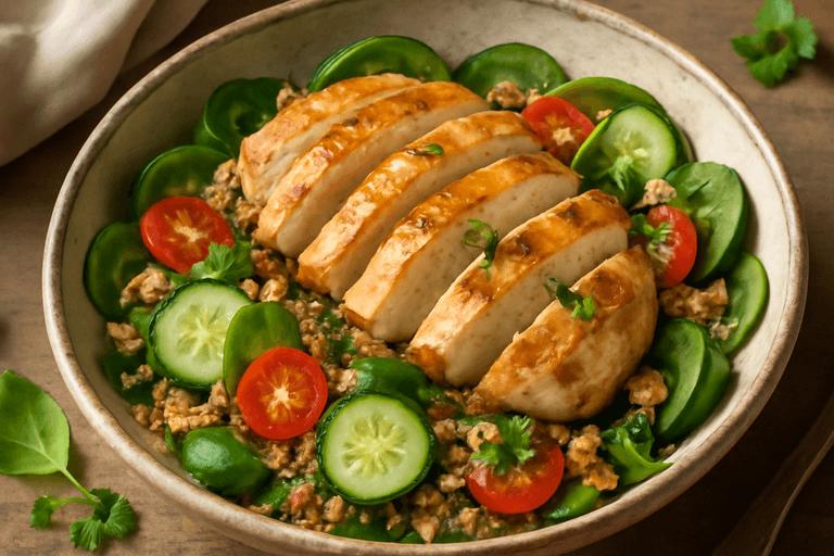 Salată Sățioasă cu Pui la Grătar și Quinoa