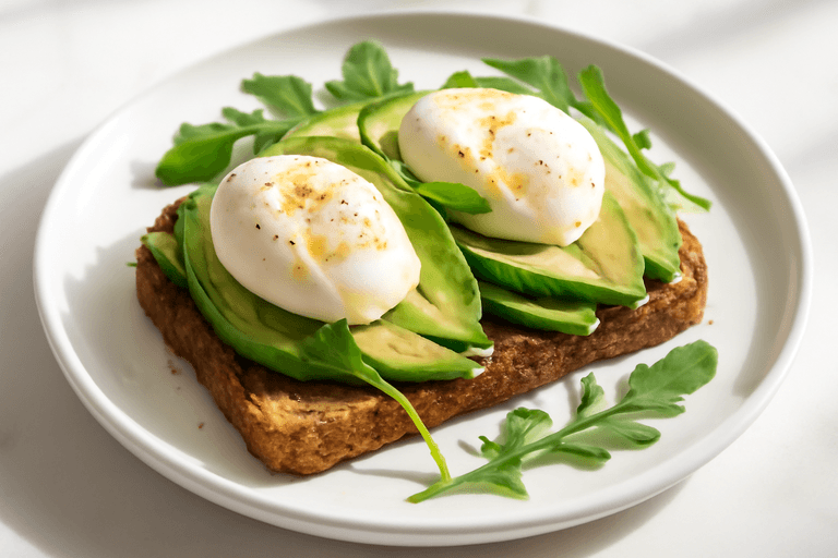 Mic Dejun Clasic cu Ouă Poșate și Avocado