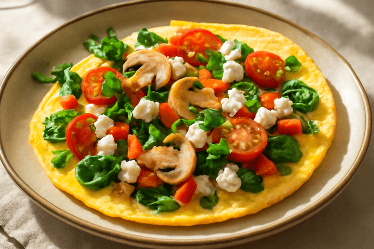 Omelette Énergie aux légumes méditerranéens