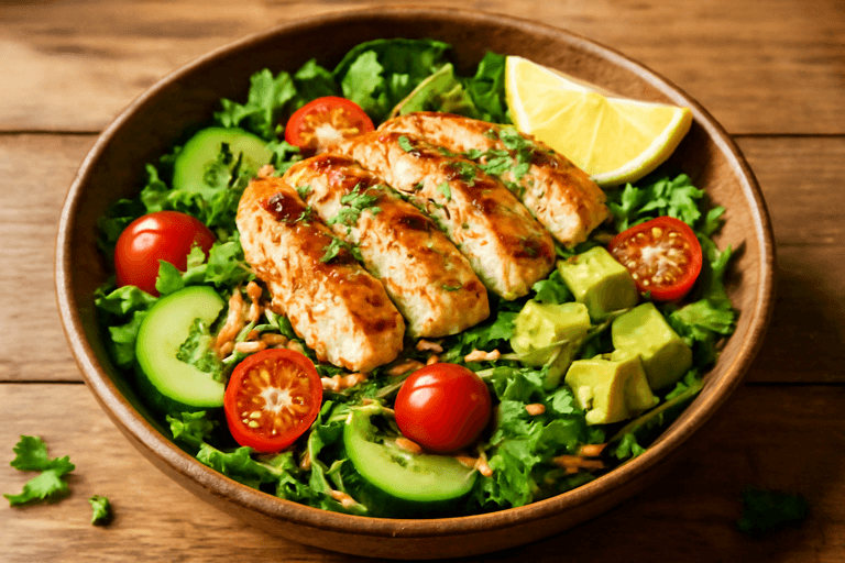 Salade de Poulet Grillé aux Légumes Croquants