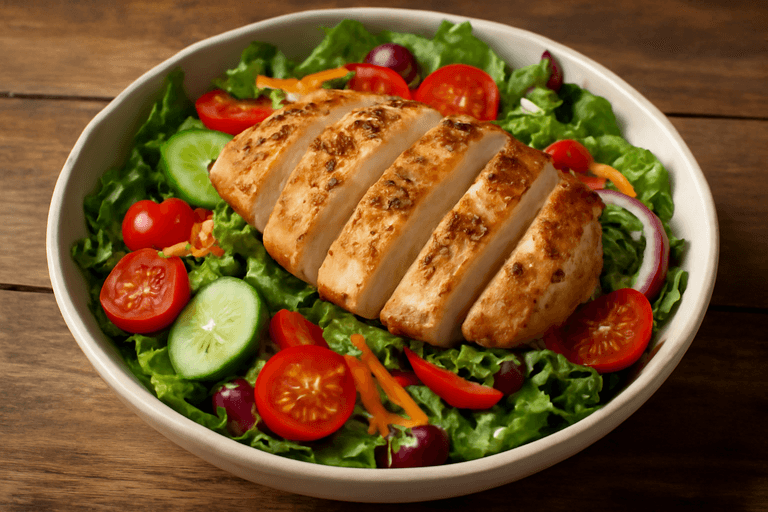 Salată Clasică cu Piept de Pui la Grătar și Legume Fresh