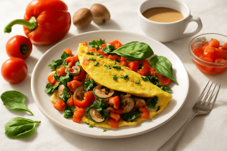 Omelette énergisante aux légumes de saison
