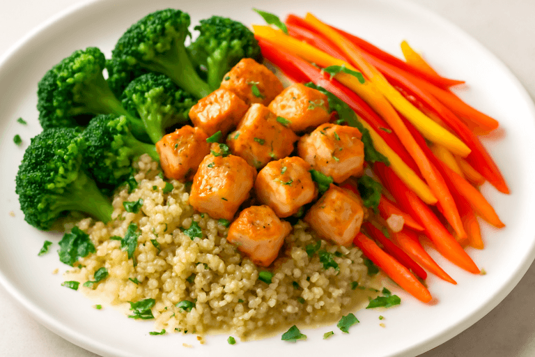 Куриное филе с овощами и киноа для бодрости