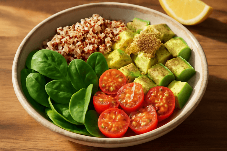 Mic Dejun Vegan Revigorant cu Quinoa și Avocado