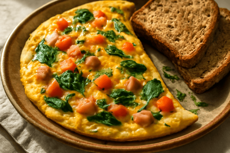 Klassisk proteinrik frukostomelett