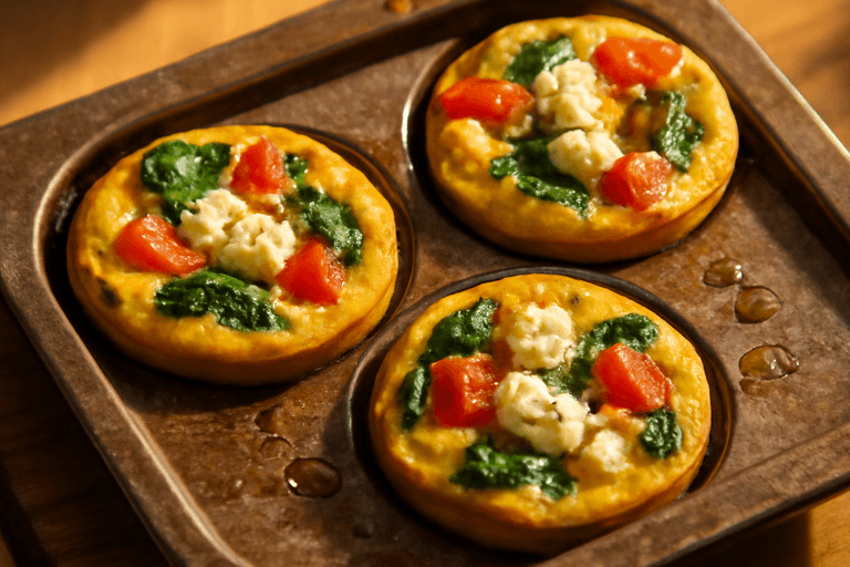 Proteinrika Äggmuffins med Spenat och Tomat