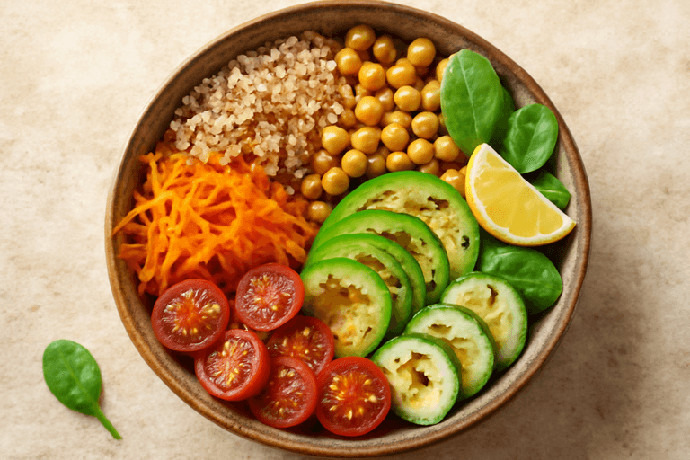 Buddha Bowl Végétarien Minceur aux Pois Chiches & Quinoa