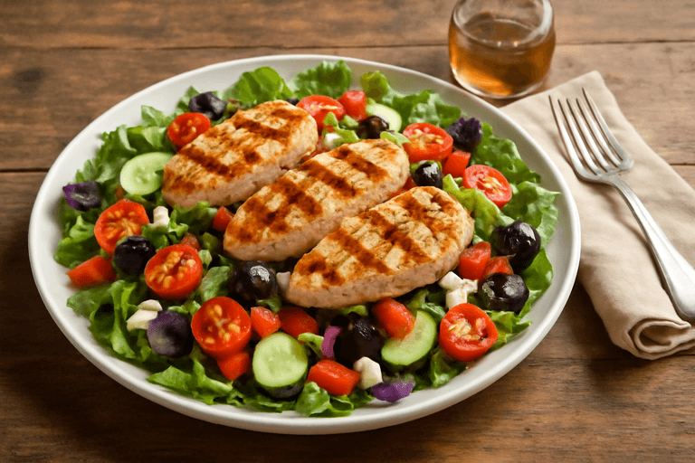 Kleurrijke Mediterrane Kipsalade