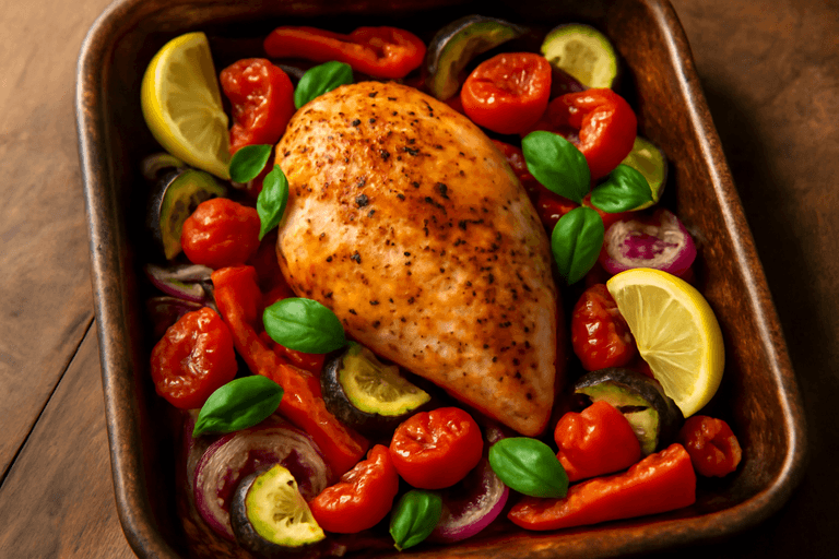 Geroosterde Kip met Mediterrane Groenten