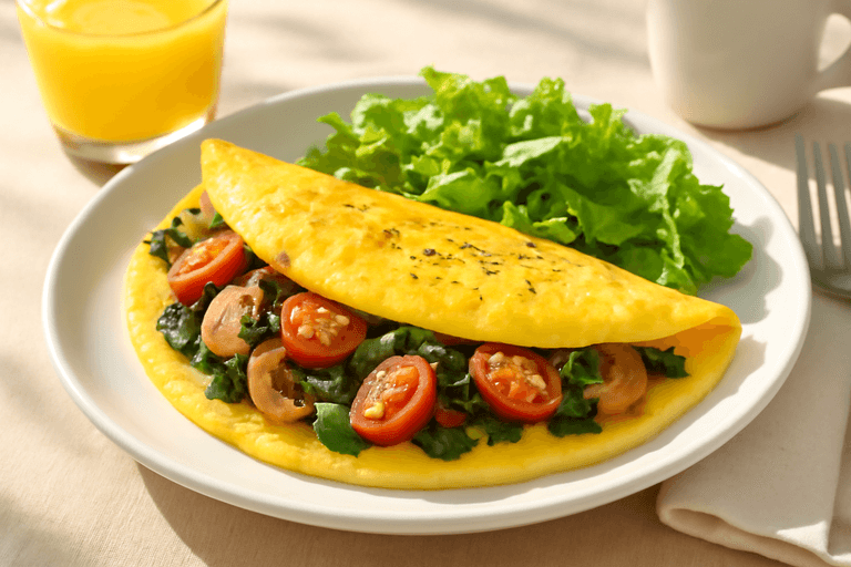Omelette énergisante aux légumes classiques