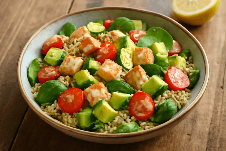 Куриный салат с киноа и овощами для энергии