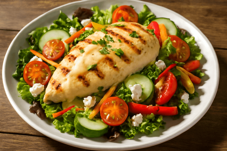 Salată clasică de pui cu legume crocante