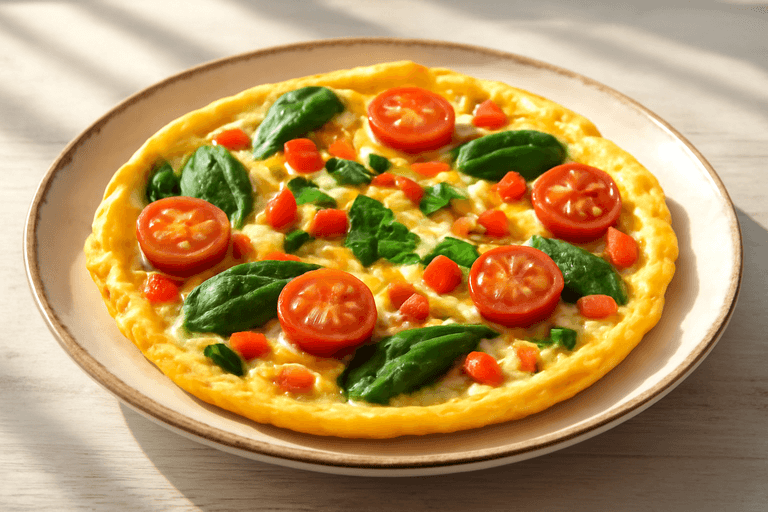 Proteinrik Omelett med Färska Grönsaker