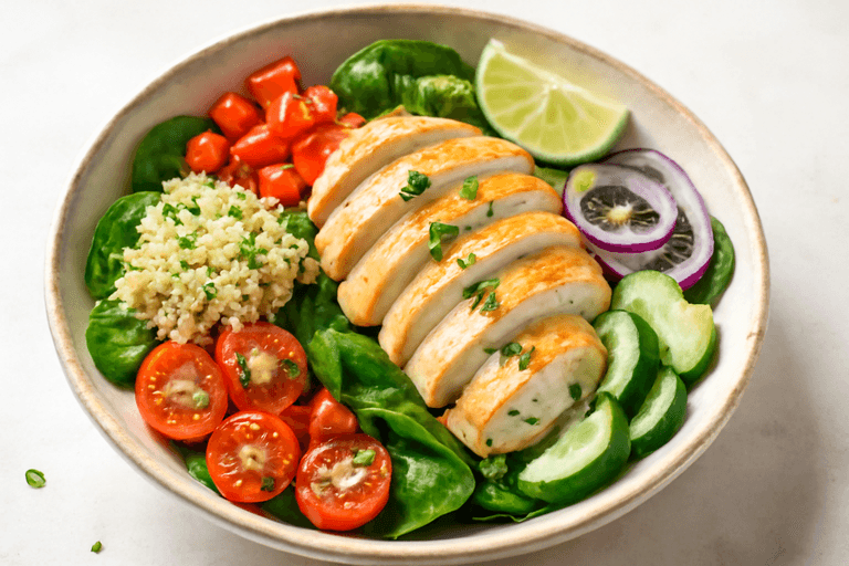 Kleurrijke Kippenfiletsalade met Quinoa en Groenten