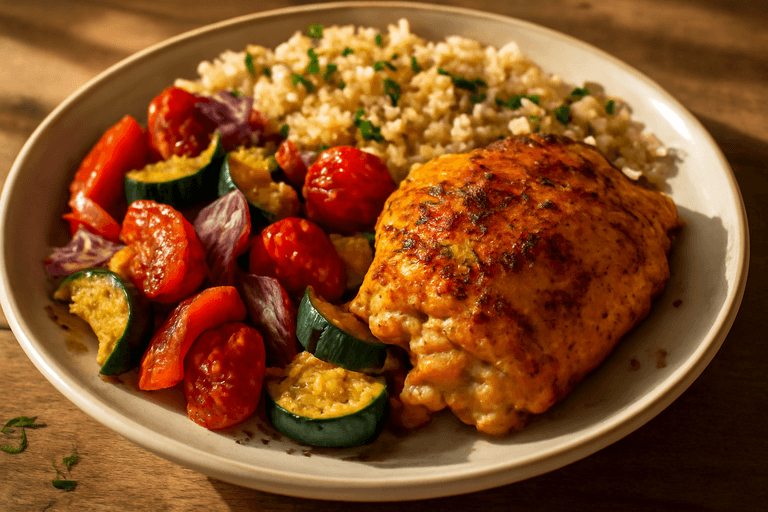 Gegrilde Kippendij met Geroosterde Groenten en Quinoa