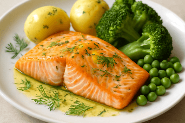 Ugnsbakad lax med dill & citron