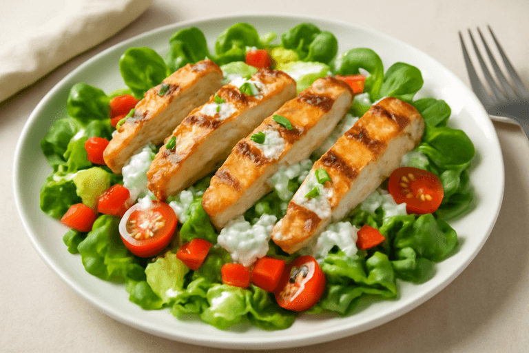 Leichter Hähnchen-Gemüse-Salat