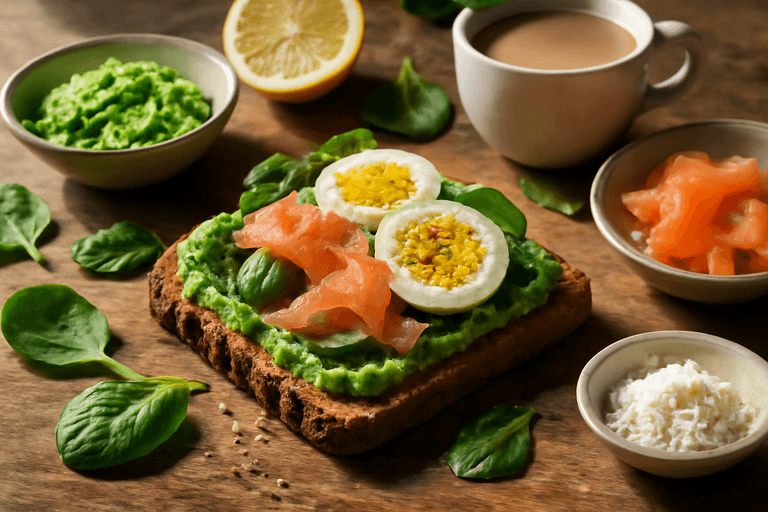 Energigivande Lax & Avokadotoast med Spenat