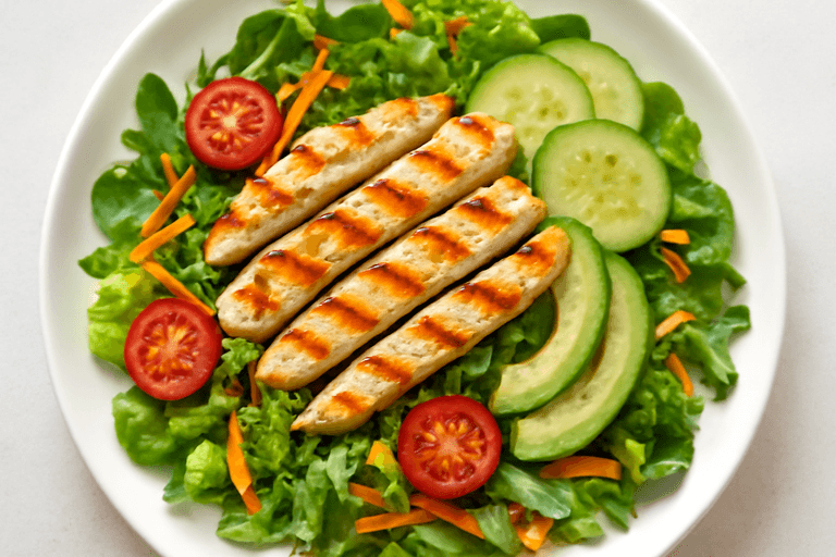 Salată clasică energizantă cu piept de pui și avocado