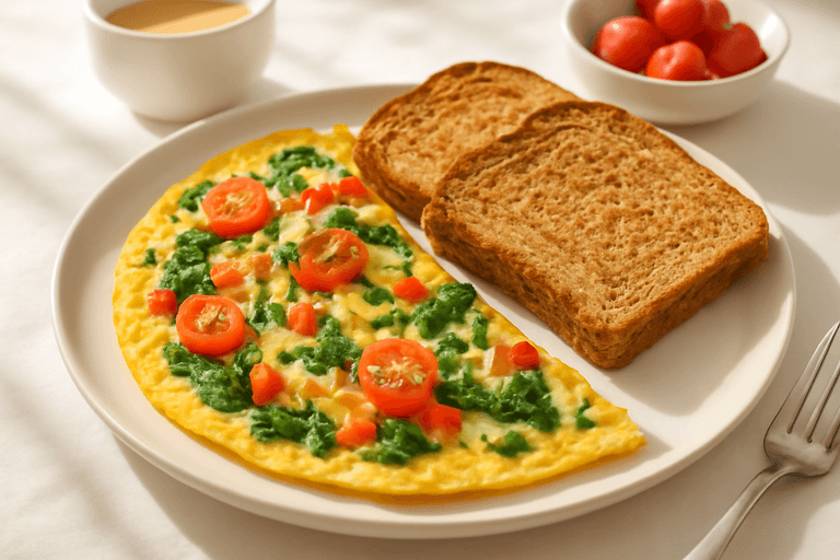 Energieboost Groente Omelet met Volkoren Toast