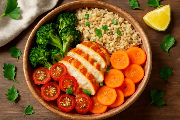 Colorful Grilled Chicken & Veggie Bowl