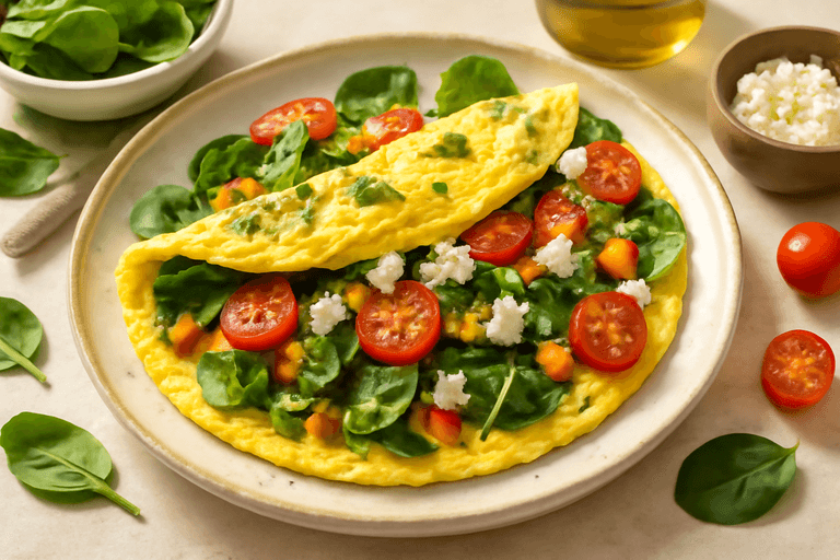 Proteinrik Omelett med Grönsaker