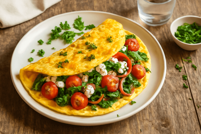 Proteinreiches Gemüse-Omelette