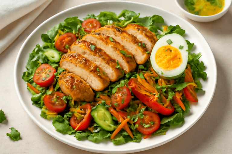 Energieboost Lunchsalade met Gegrilde Kip en Groenten