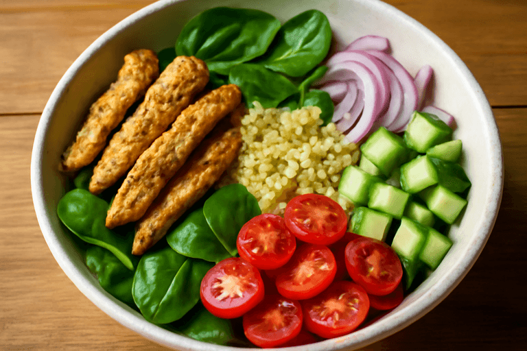 Energieke Kippen-Bowl met Groenten en Quinoa